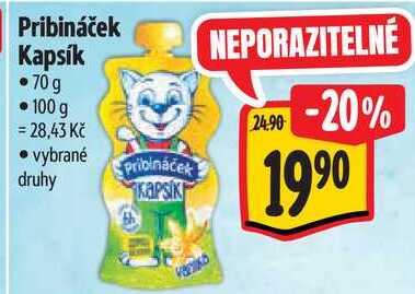 Pribináček Kapsík, 70 g