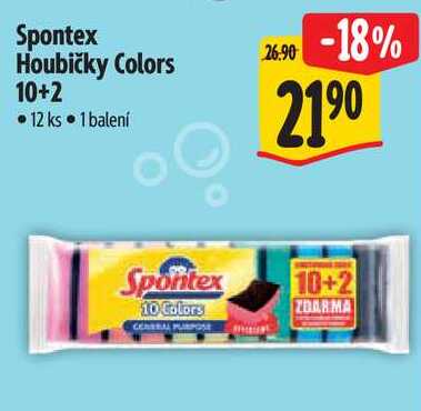 Spontex Houbičky Colors, 10+2 