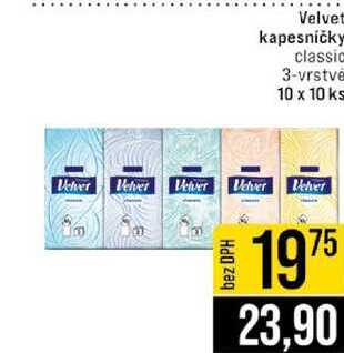 Velvet kapesníčky 10 x 10 ks