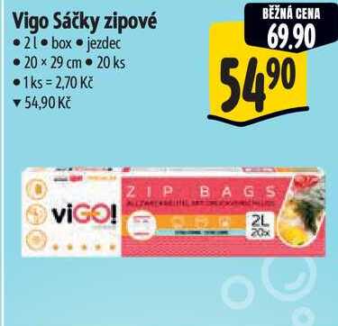 Vigo Sáčky zipové, 20 ks 