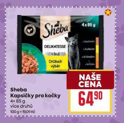ShebaKapsičky pro kočky 4x85g 