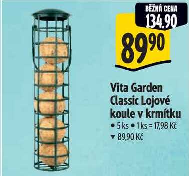Vita Garden Classic Lojové koule v krmítku, 5 ks 