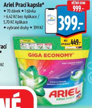 Ariel Prací kapsle, 70 dávek 