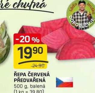 ŘEPA ČERVENÁ PŘEDVAŘENÁ 500 g 