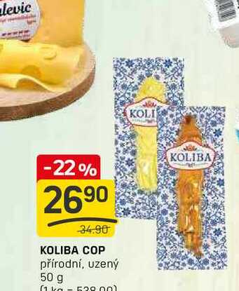 KOLIBA COP přírodní, uzený 50 g 