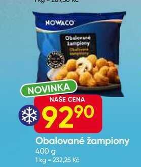 NOWACO Obalované žampiony 400 g 