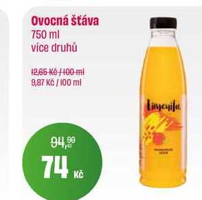 Ovocná šťáva 750 ml více druhů 