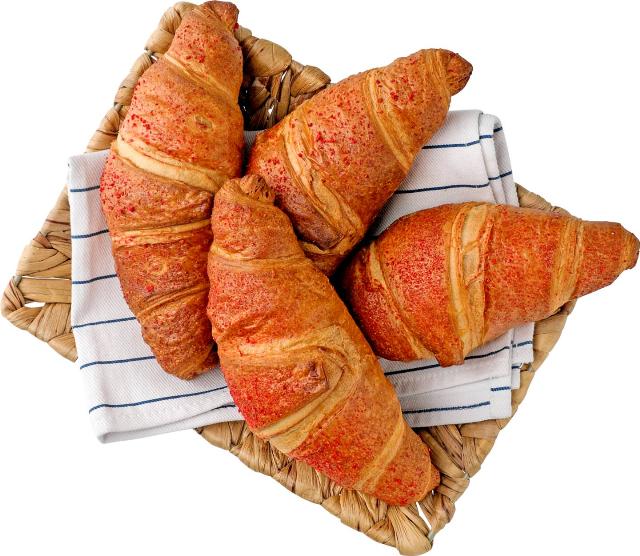 Croissant s jahodovou náplní