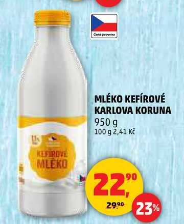 MLÉKO KEFÍROVÉ KARLOVA KORUNA, 950 g