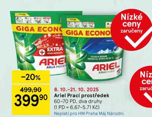 Ariel Prací prostředek, 60-70 PD 