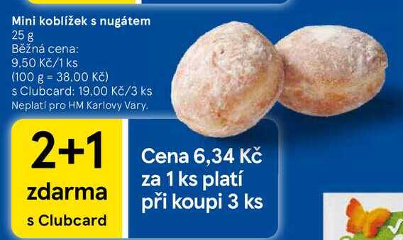 Mini koblížek s nugátem, 25 g 