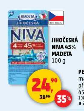 JIHOČESKÁ NIVA 45% MADETA, 100 g 