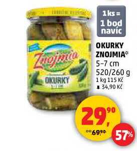 OKURKY ZNOJMIA 5-7 cm, 520 g