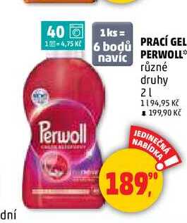 PRACÍ GEL PERWOLL, 2 l
