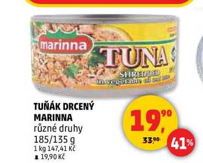 TUŇÁK DRCENÝ MARINNA, 185 g