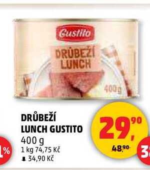 DRŮBEŽÍ LUNCH GUSTITO, 400 g