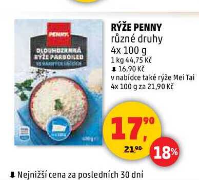 RÝŽE PENNY, 4x 100 g