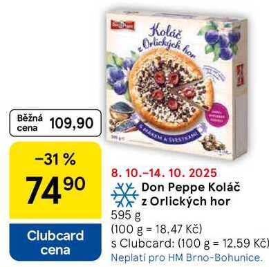 Don Peppe Koláč z Orlických hor, 595 g