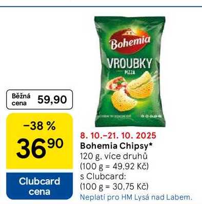 Bohemia Chipsy, 120 g