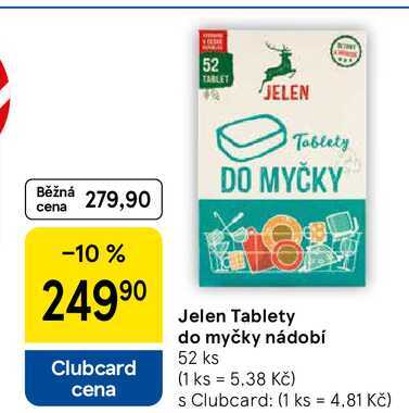 Jelen Tablety do myčky nádobí, 52 ks  