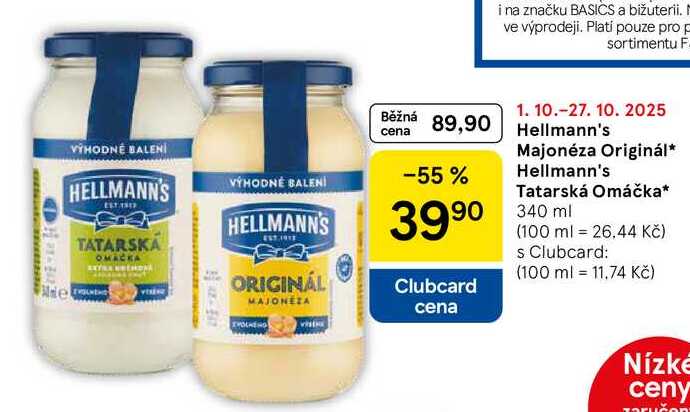 Hellmann's Majonéza Originál, 340 ml