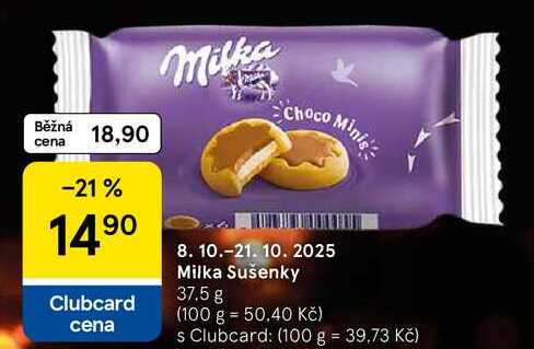 Milka Sušenky, 37.5 g  