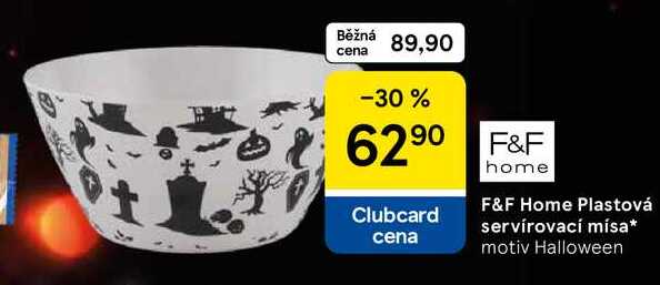 F&F Home Plastová servírovací mísa, motiv Halloween 