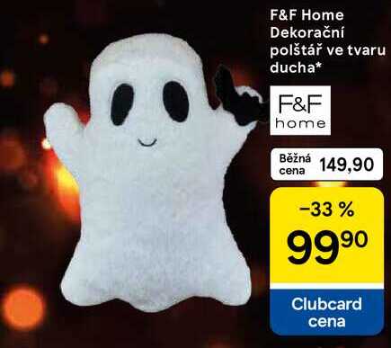 F&F Home Dekorační polštář ve tvaru ducha 