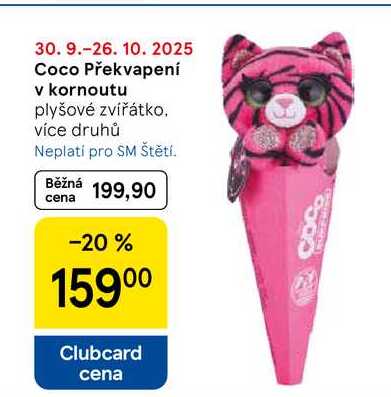 Coco Překvapení v kornoutu plyšové zvířátko. více druhů