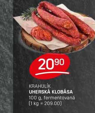 KRAHULÍK UHERSKÁ KLOBÁSA 100 g, fermentovaná
