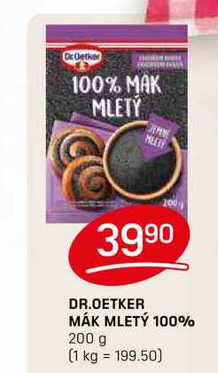 DR.OETKER MÁK MLETÝ 100% 200 g 