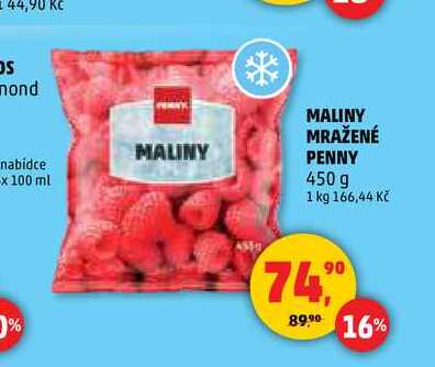 MALINY MRAŽENÉ PENNY, 450 g 