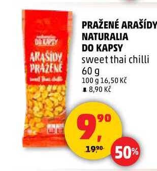 PRAŽENÉ ARAŠÍDY NATURALIA DO KAPSY sweet thai chilli, 60 g