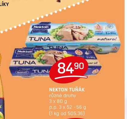 NEKTON TUŇÁK různé druhy 3 x 80 g 