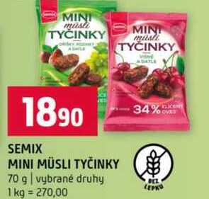 SEMIX MINI MÜSLI TYČINKY 70 g