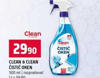 CLEAN & CLEAN ČISTIČ OKEN 500 ml