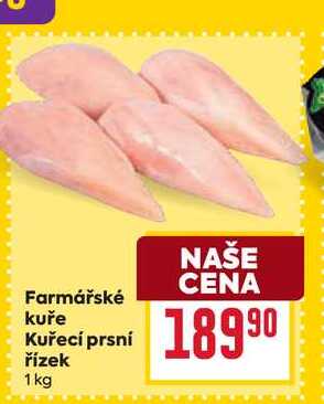 Farmářské kuře Kuřecí prsní řízek 1 kg 