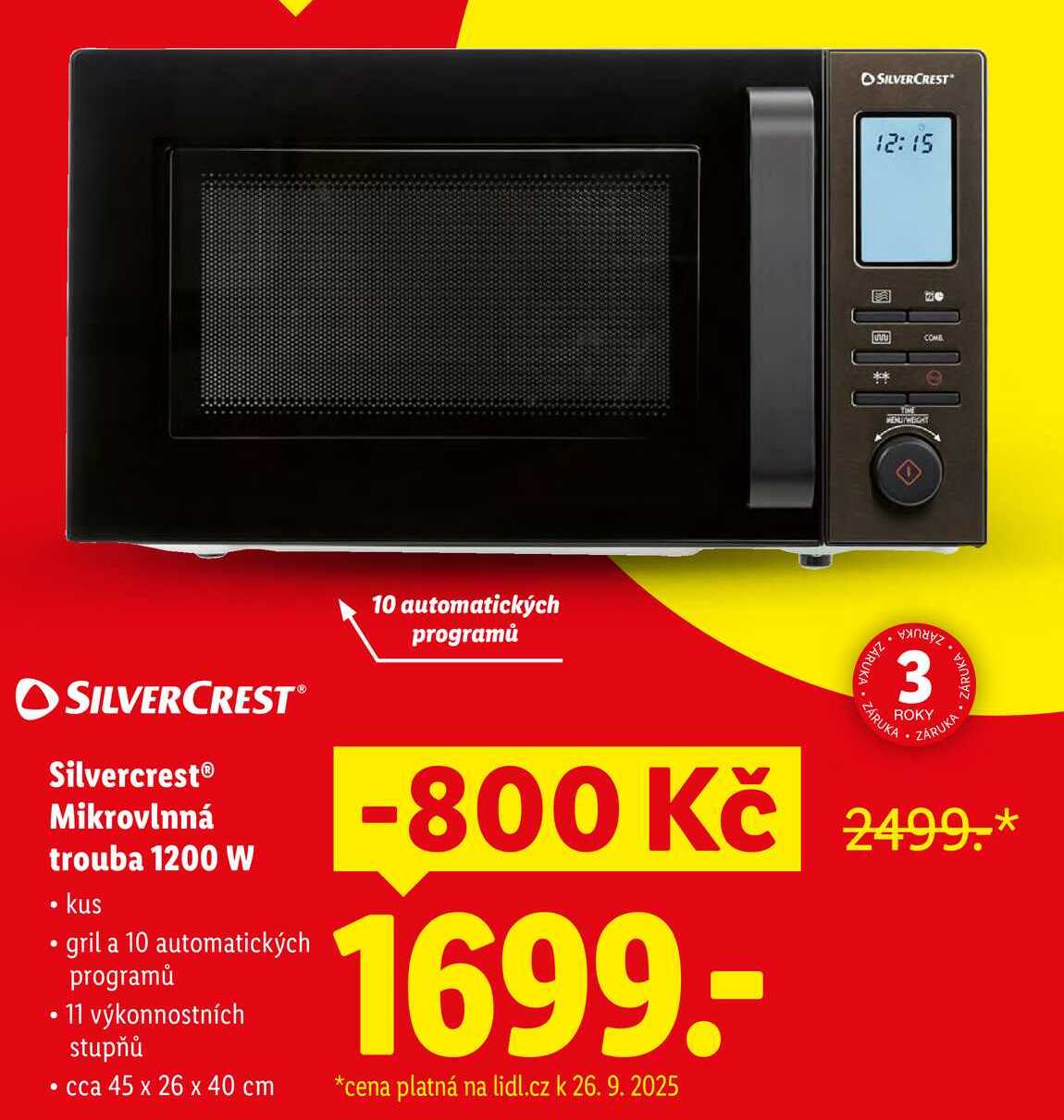 Silvercrest Mikrovlnná trouba 1200 W