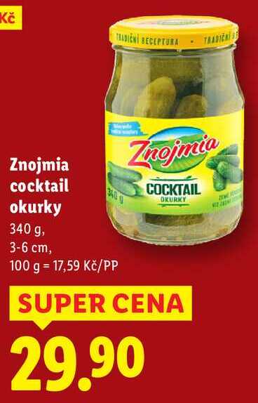 Znojmia cocktail okurky, 340 g