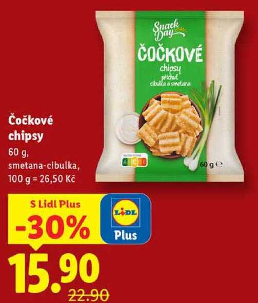Čočkové chipsy, 60 g