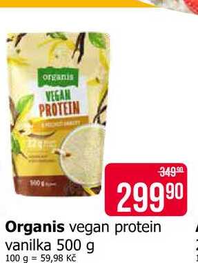 Organis vegan protein vanilka 500 g 
