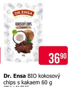Dr. Ensa BIO kokosový chips s kakaem 60 g 