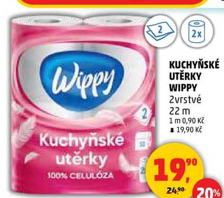 KUCHYŇSKÉ UTĚRKY WIPPY 2vrstvé, 22 m