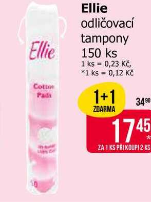 Ellie odličovací tampony 150 ks 