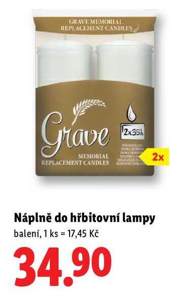 Náplně do hřbitovní lampy, 2 ks