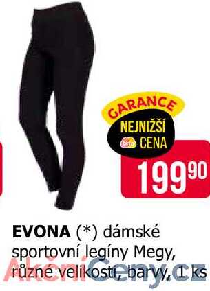 EVONA dámské sportovní legíny Megy, různé velikostí, barvy, 1ks 