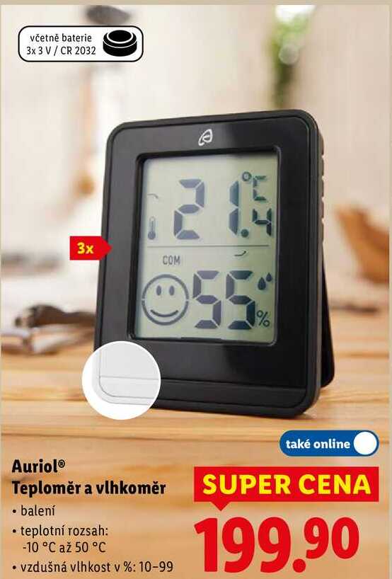 Auriol Teploměr a vlhkoměr 