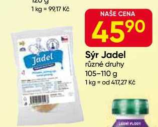 Sýr Jadel různé druhy 105-110 g