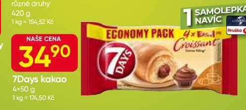 7Days kakao 4×50 g