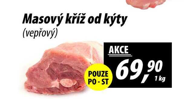 Masový kříž od kýty (vepřový), 1 kg 
